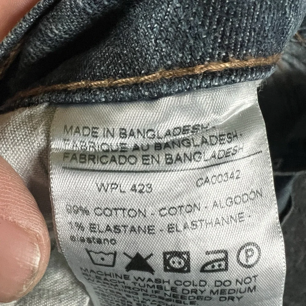 Levi's Denizen 236 Relaxed‎ Straight Jeans Blue Faded Distressed 38x29 READ